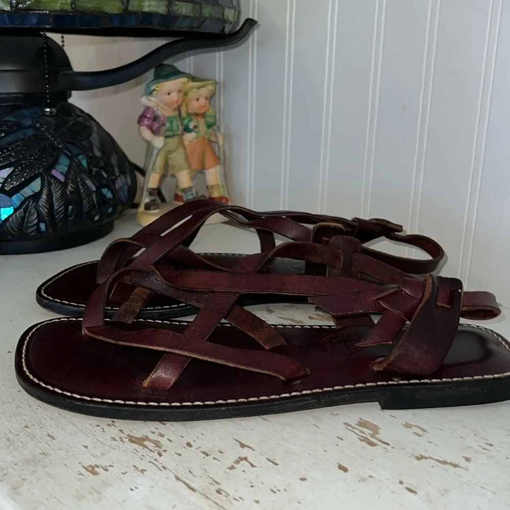 Island Sandals Hawaii leather strappy handmade